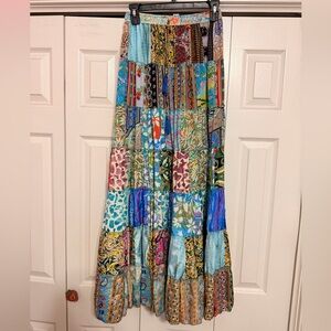 India Boutique Colorful Patchwork Maxi Skirt